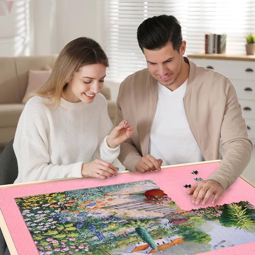 ゆゆ Amazon.com: Pinikuyiro Pink Puzzle Table with Drawers and
